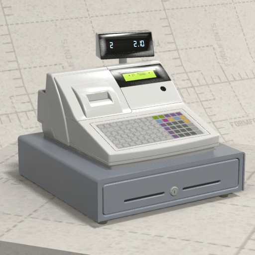 FormFonts 3D model of Generic Cash Register
